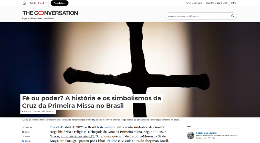 Print do site The Conversation Brasil.