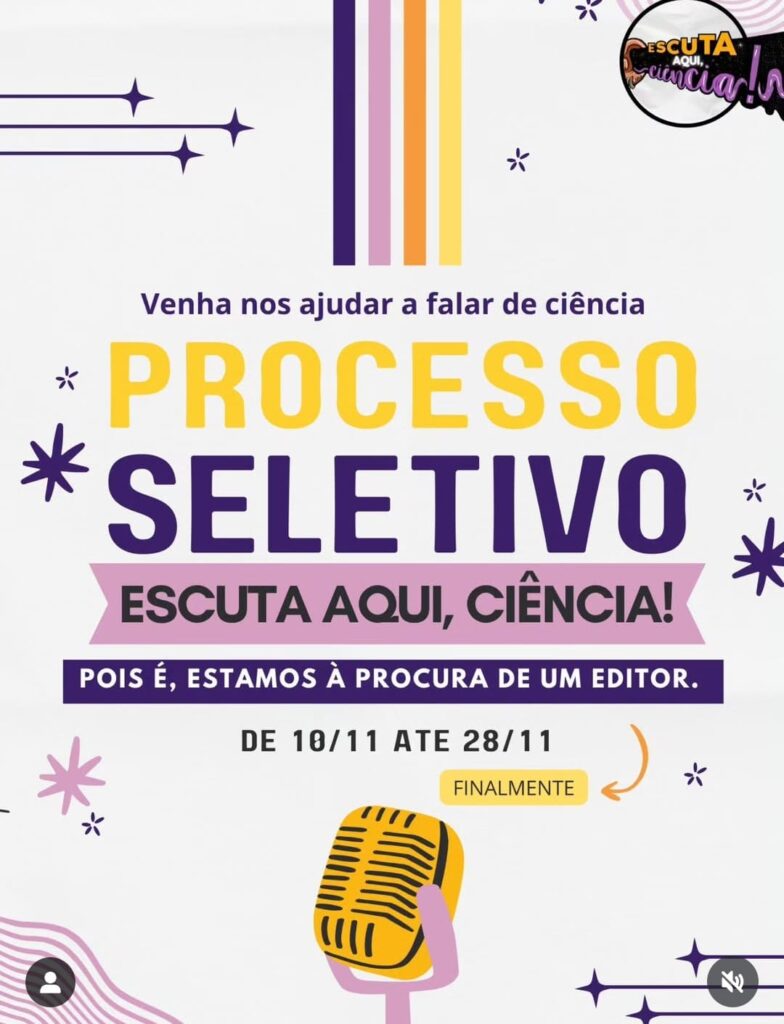 processo seletivo escuta aqui, ciência