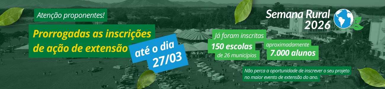 Prorrogadas as inscrições de ação de extensão