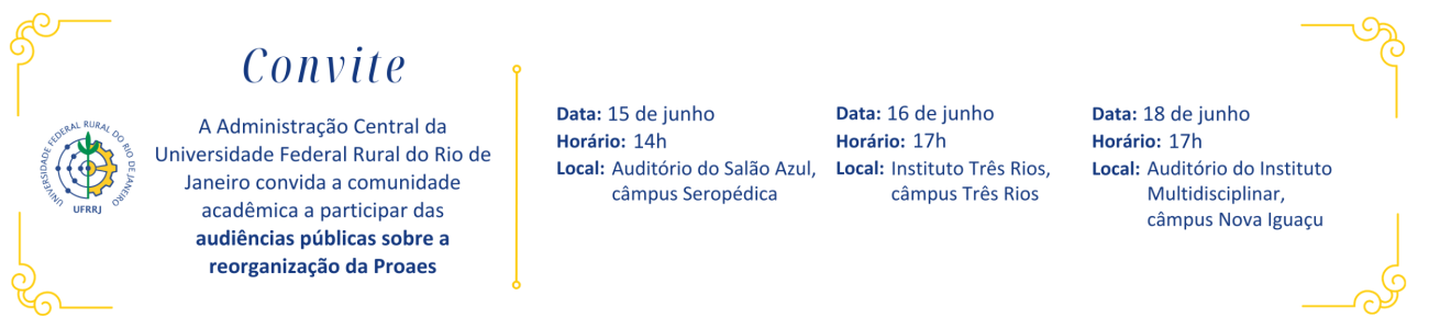 Convite Audiências Proaes
